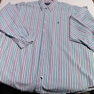 Ralph Lauren “THE BIG SHIRT” Multicolor Striped Casual Button Down Shirt